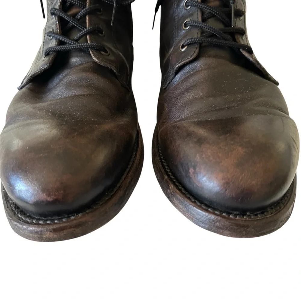 Freebirds Pendleton Brown Leather Lace Up Boots Size 14